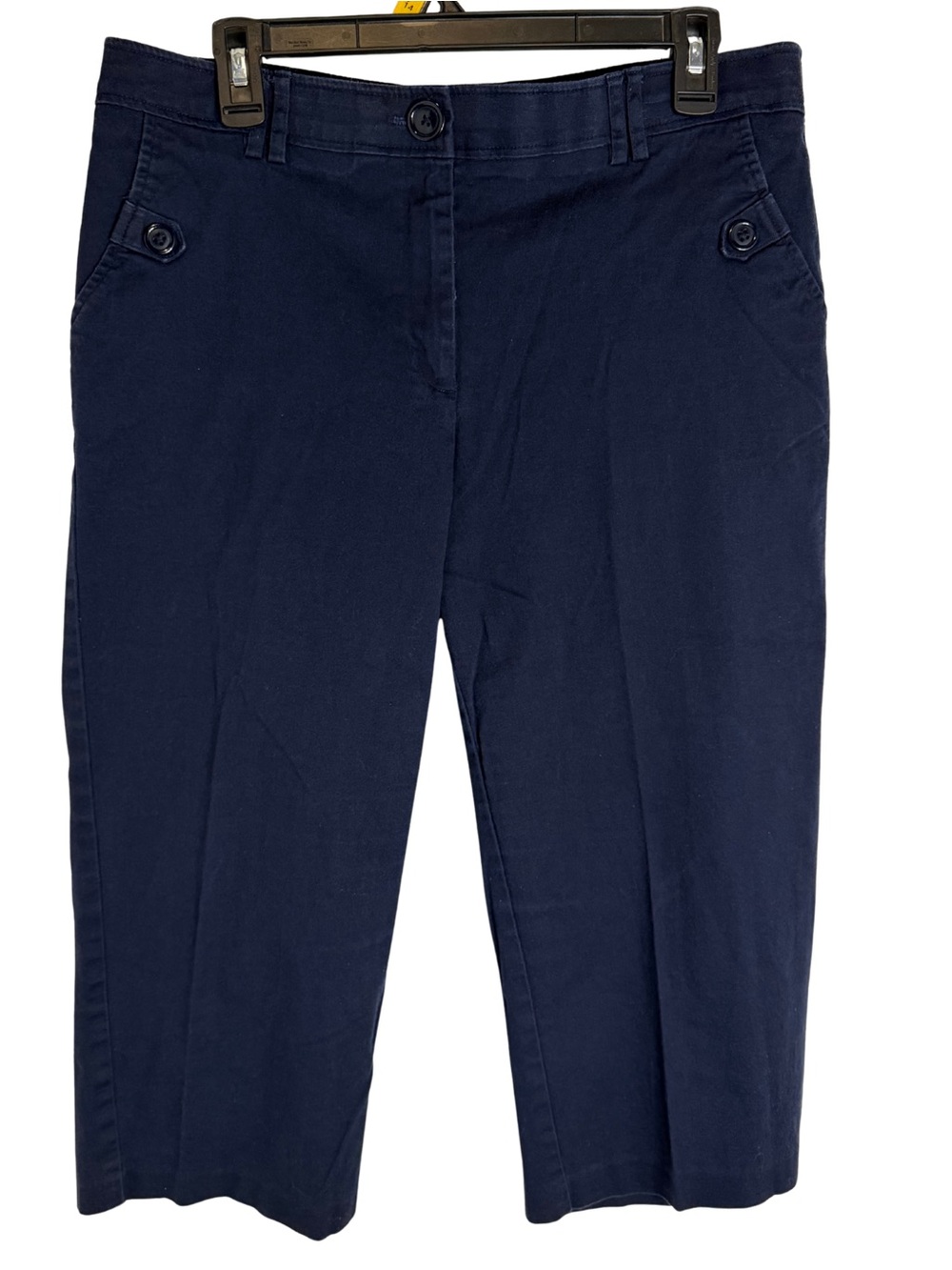 3/$20 Land N Sea Women's Navy Blue Cropped Chino Capri Pants